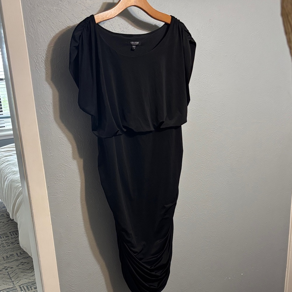 A Pea in the Pod Maternity Black Midi Dress